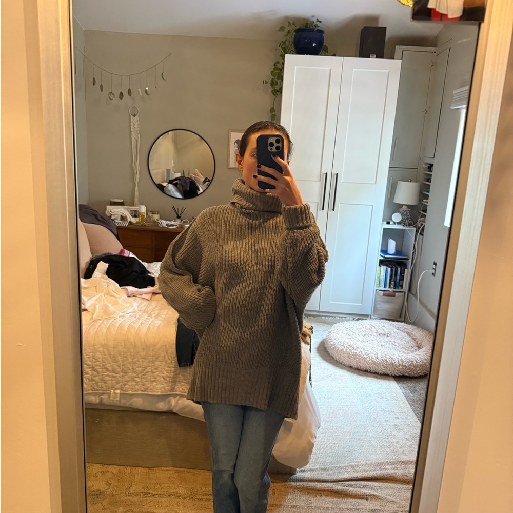 Free People Charcoal Turtleneck Sweater